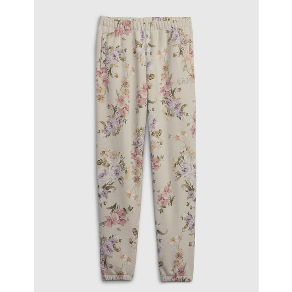 GAP + Loveshackfancy Floral Cream Track Joggers